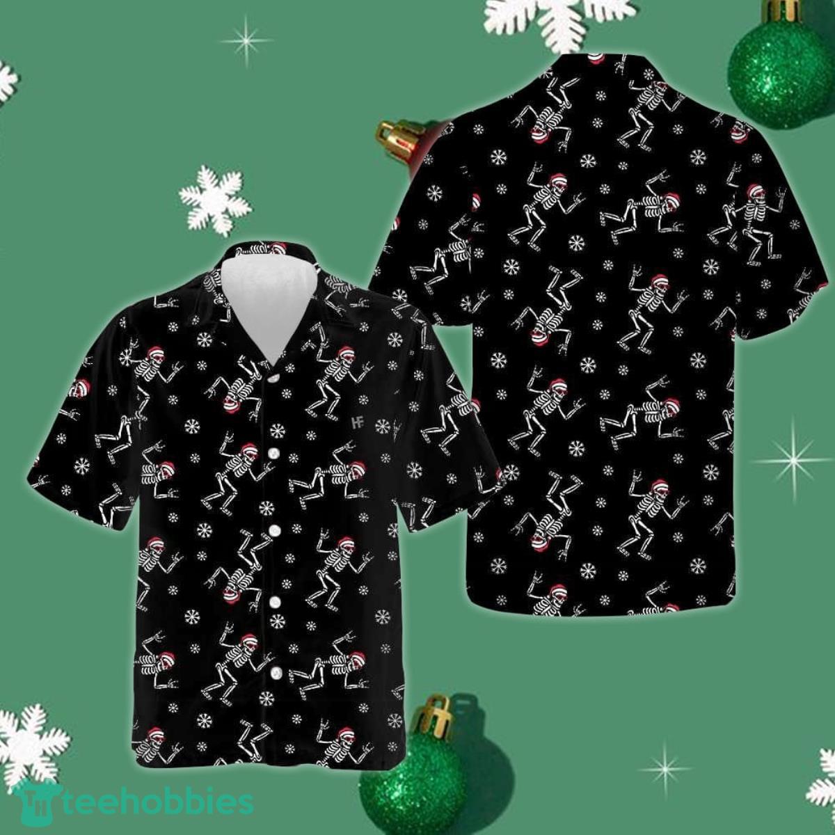 Christmas Rock Hawaiian Shirt Funny Christmas Skeleton Shirt Gifts For Husband Product Photo 1