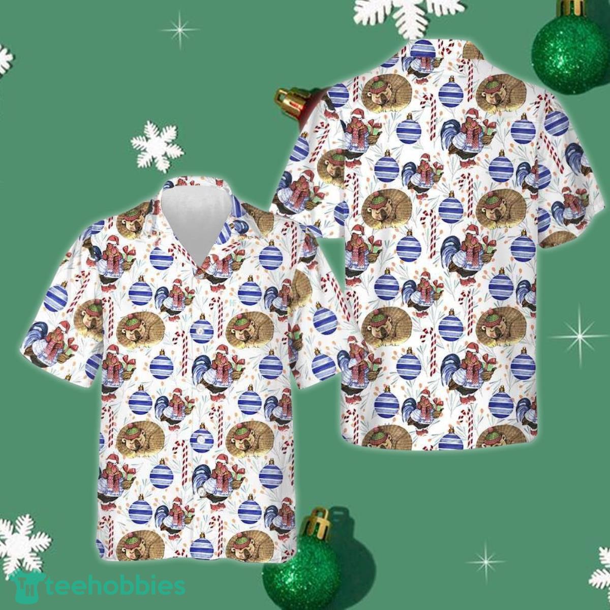 Christmas Winter Holiday Symbol Hawaiian Shirt Funny Animals Christmas Shirt Gift Ideas Product Photo 1