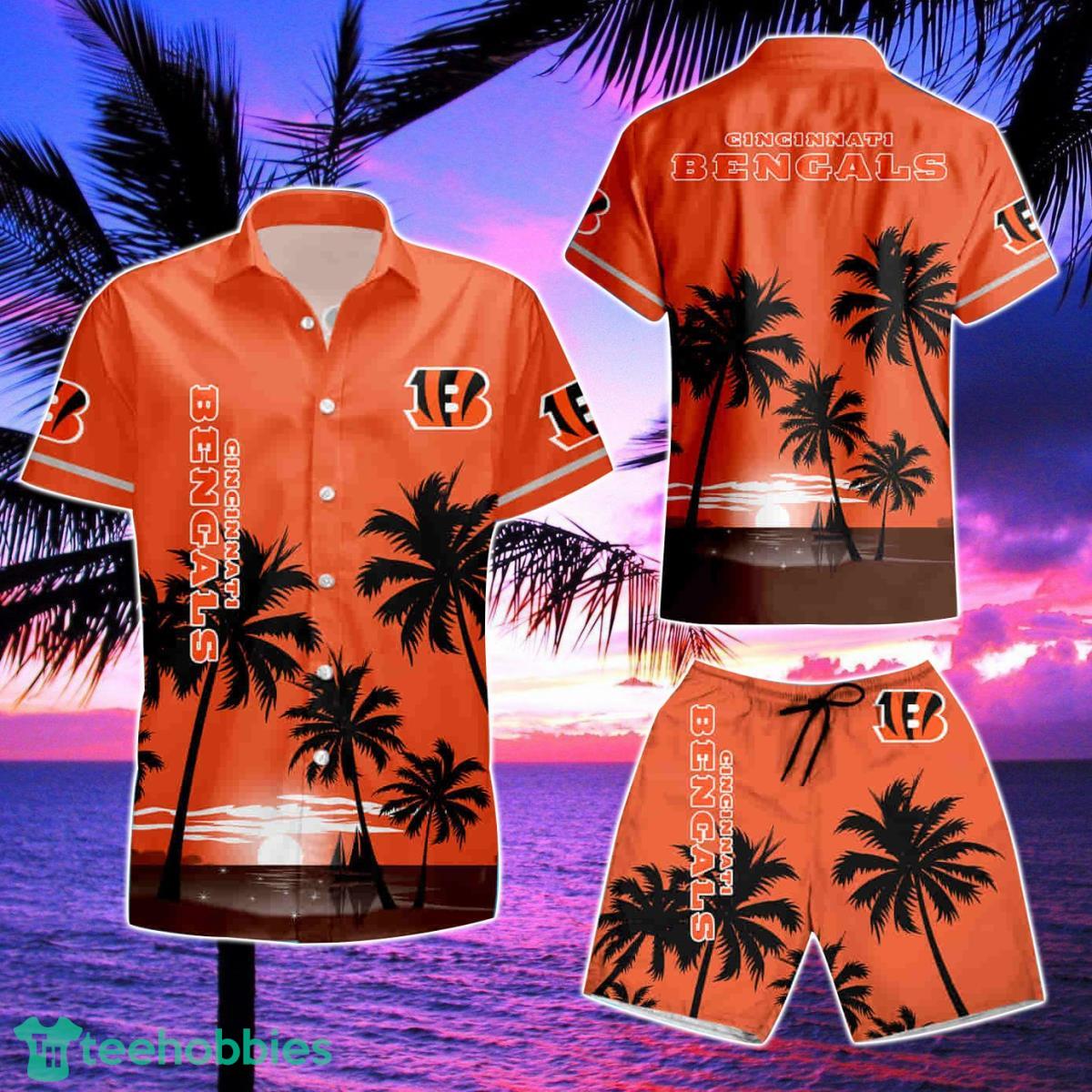 Cincinnati Bengals Coconut Night Moon Summer Hawaiian Shirt And Short Product Photo 2