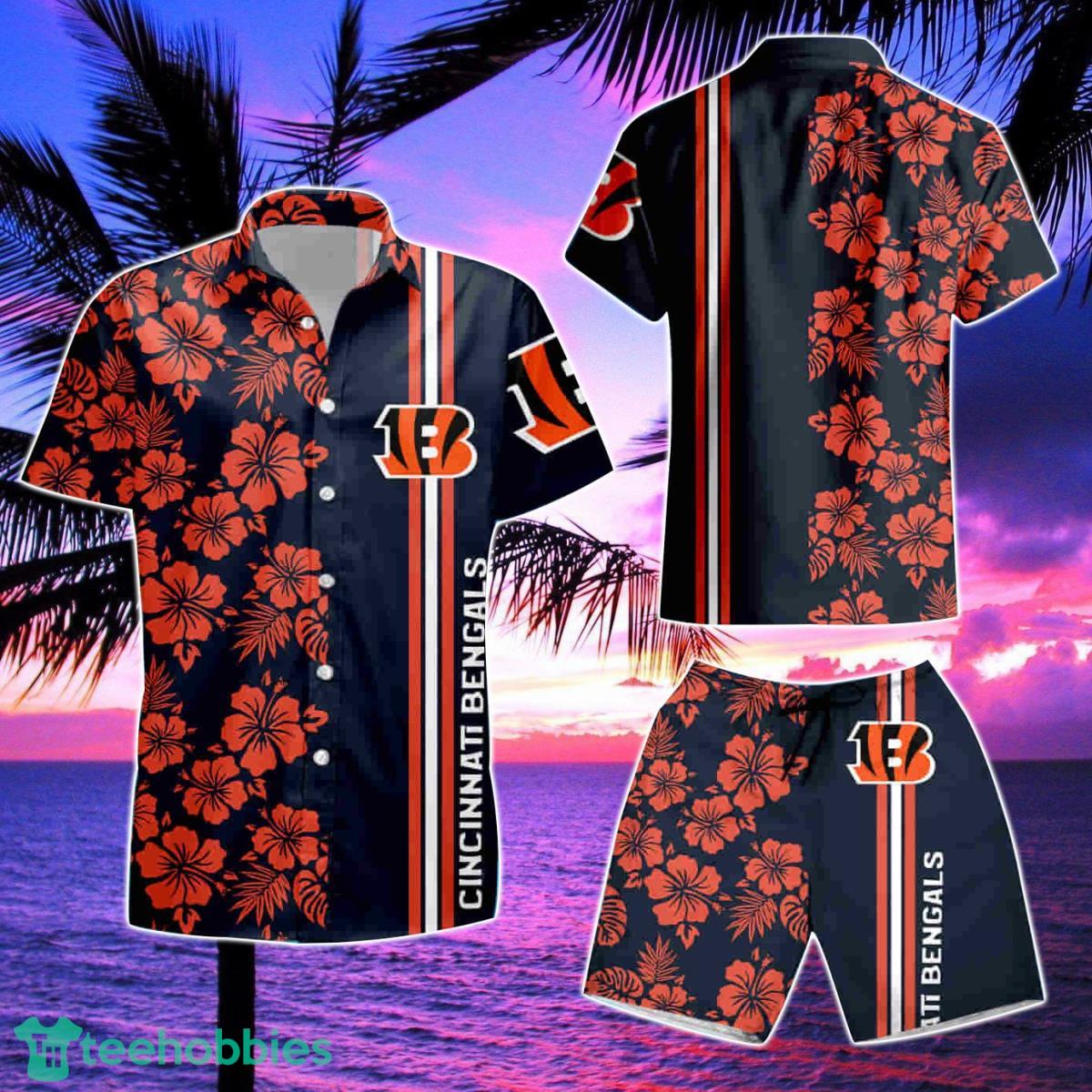 Cincinnati Bengals Floral Fashion Summer Beach Hawaiian Shirt And Short Product Photo 2