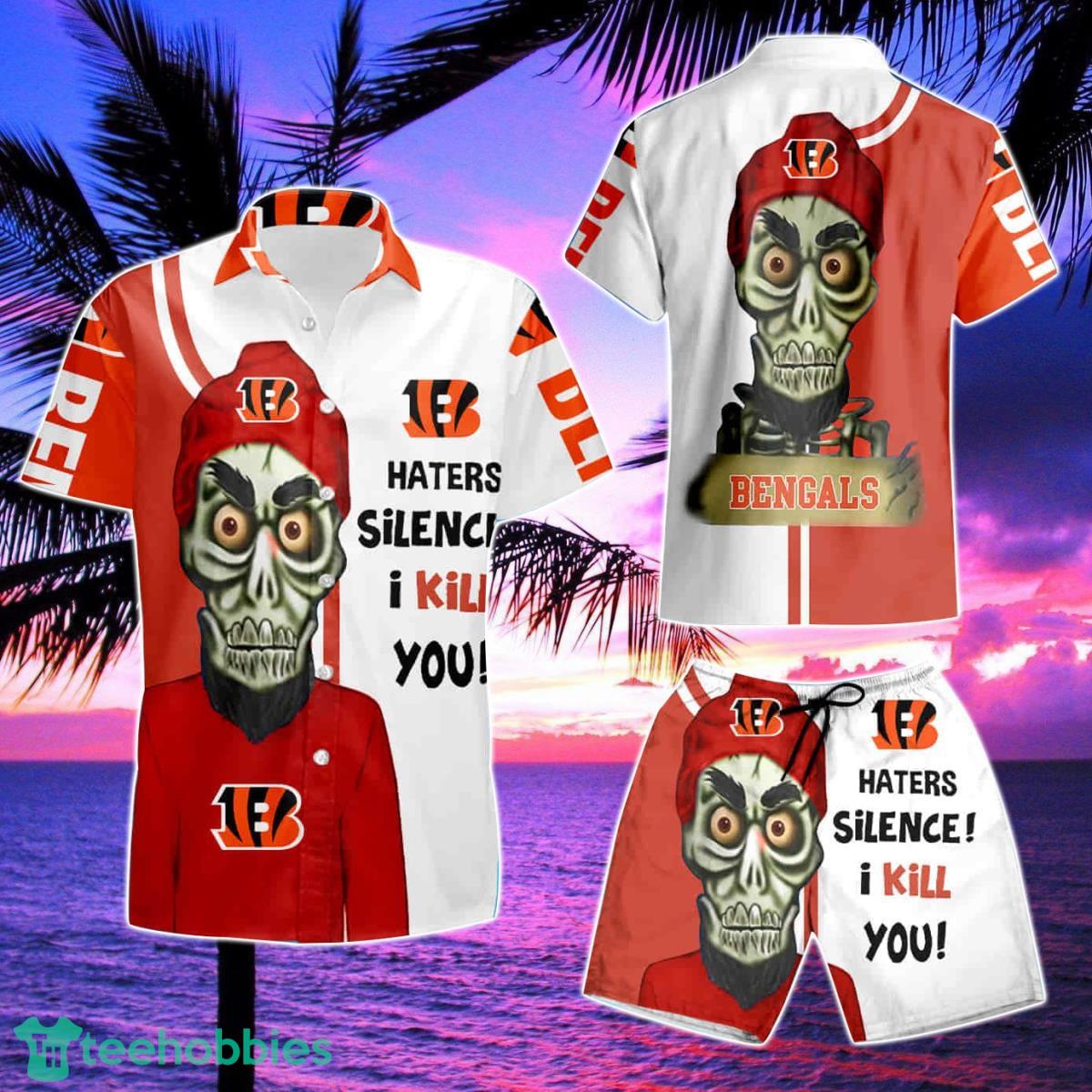 Cincinnati Bengals Haters I Kill You Summer Hawaiian Shirt And Short Product Photo 2