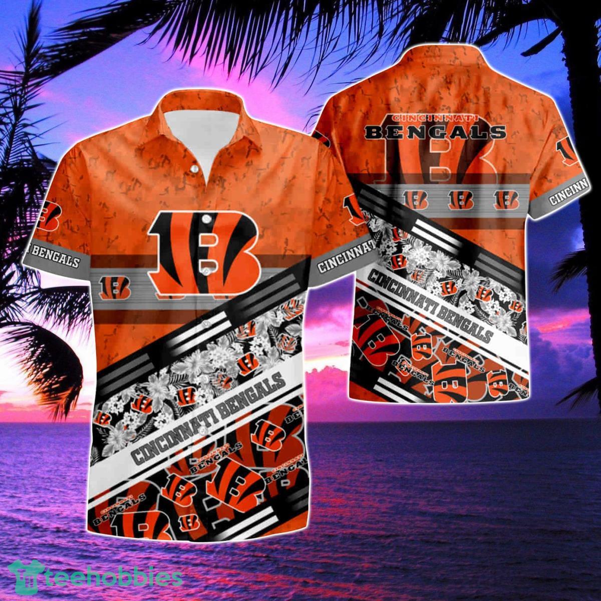 Cincinnati Bengals Hawaiian Shirt NFL Football Custom Name Button