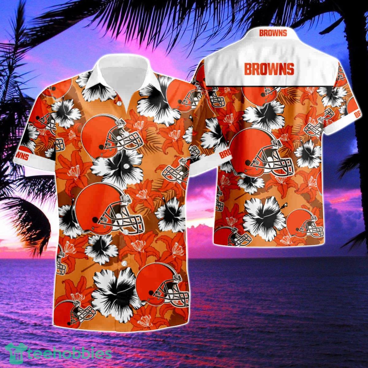 Cleveland Browns Aloha Summer Beach Hawaiian Shirt And Short Product Photo 1