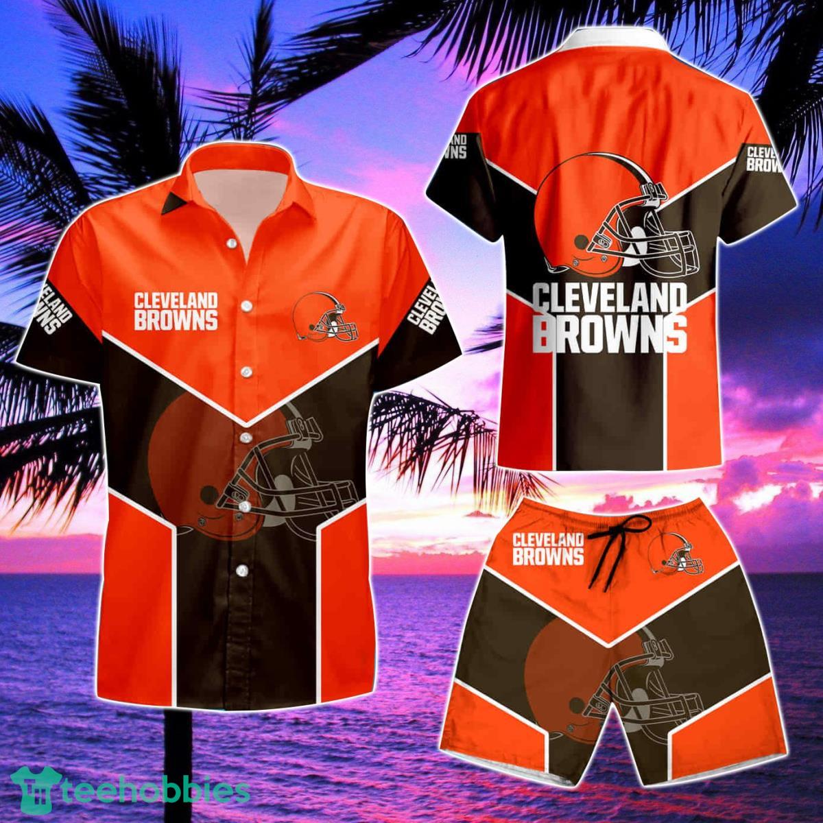 Cleveland Browns Logo Summer1 Summer Hawaiian Shirt And Short Product Photo 2