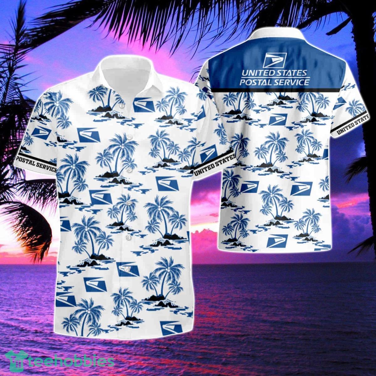 Coconut Tree United States Postal Service Summer Hawaiian Shirt And Short Product Photo 1