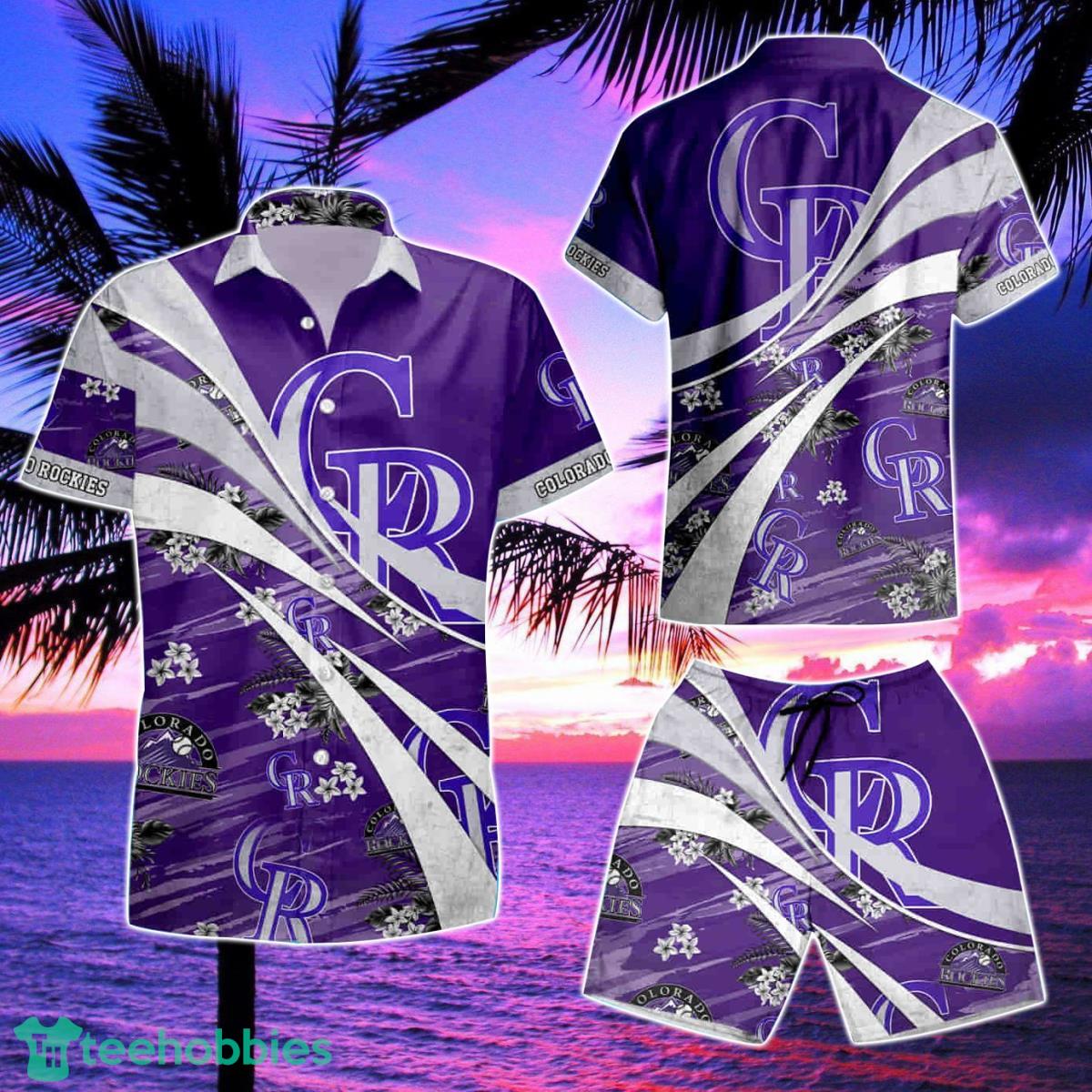 Colorado Rockies Summer Beach Hawaiian Shirt And Short Product Photo 2