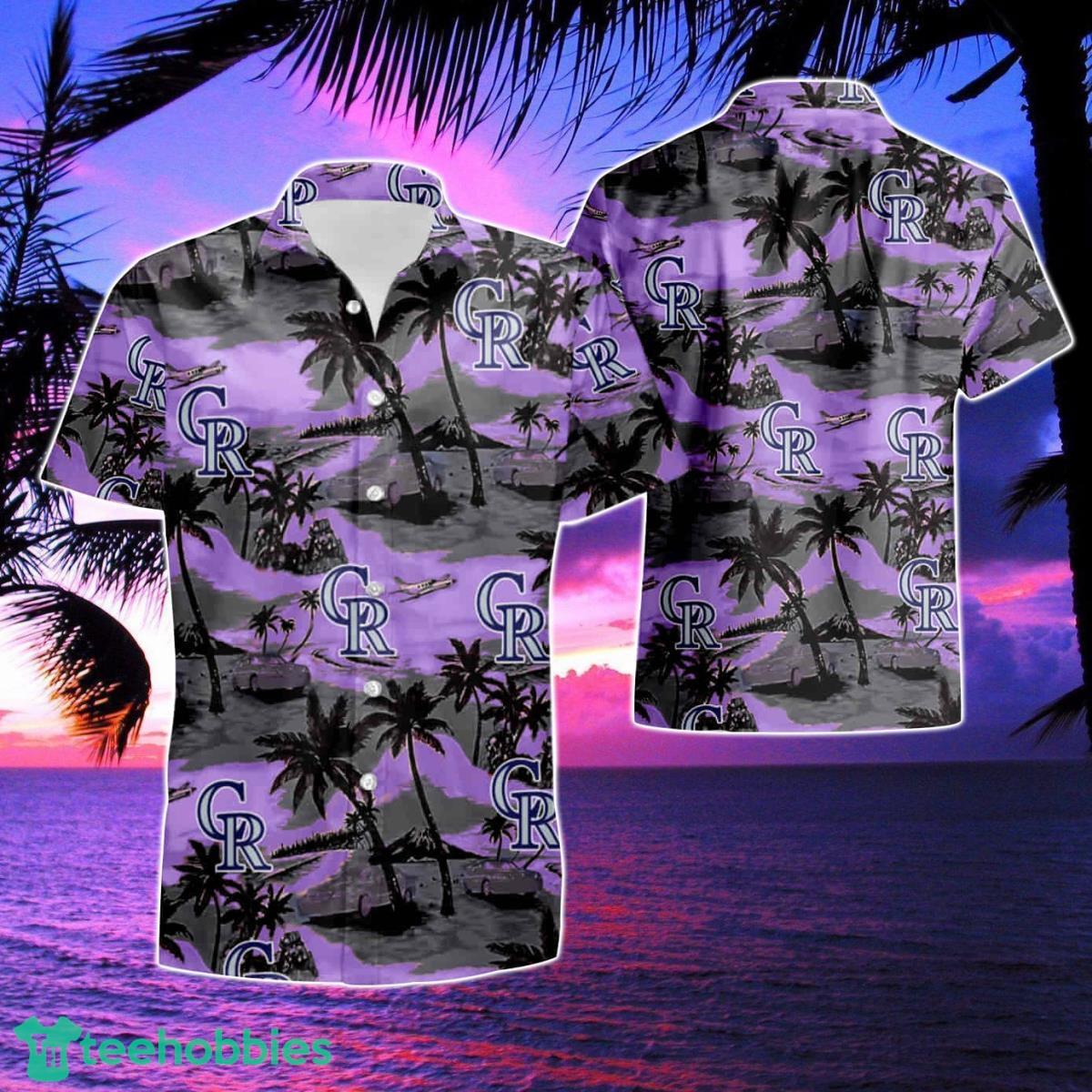Colorado Rockies Tommy Bahama Summer Hawaiian Shirt And Short Product Photo 1