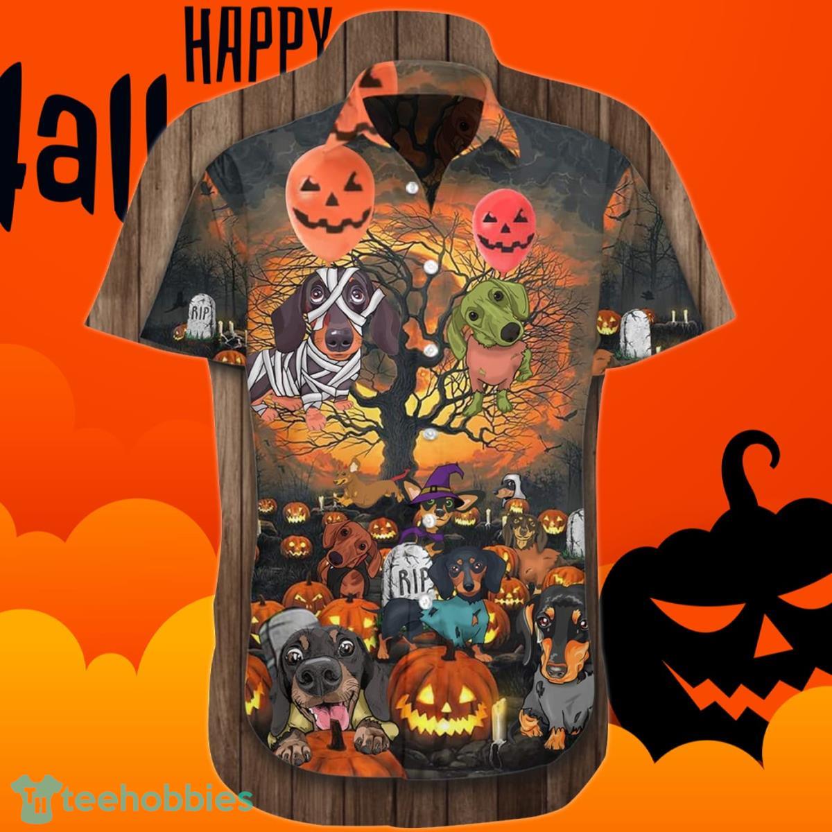 Dachshund Costume Halloween Hawaiian Shirt Funny Dog Halloween Themed Product Photo 1