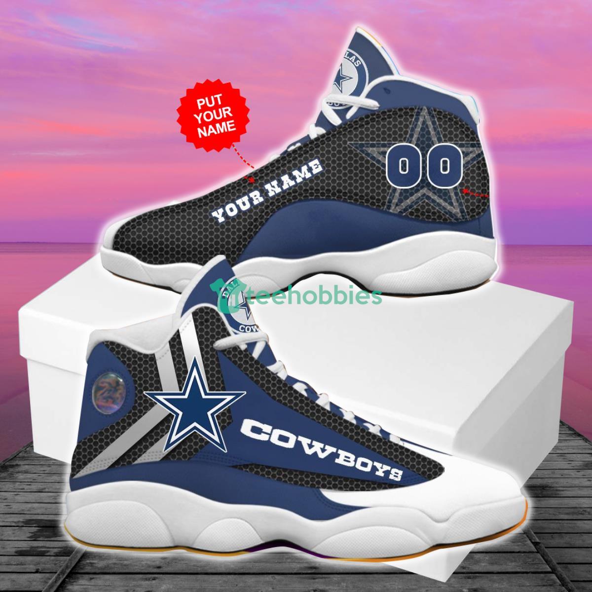 Personalized Dallas Cowboys Air Jordan 13 Custom Name Shoe, Dallas