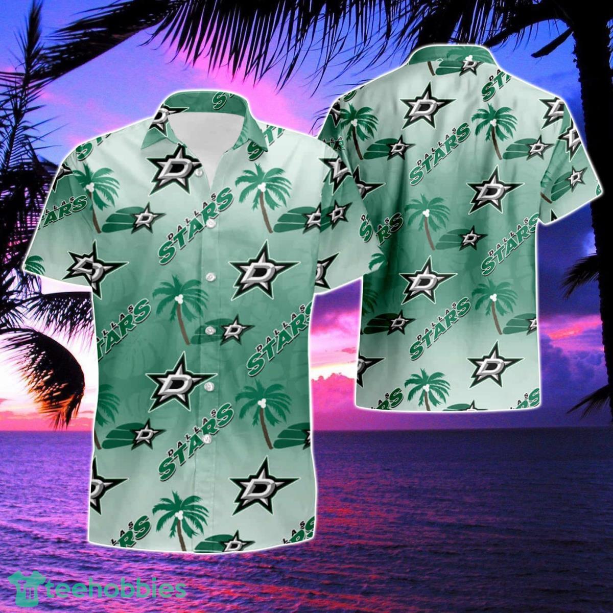 Dallas Stars Hockey Team Aloha Hawaiian Shirt & Short Product Photo 1