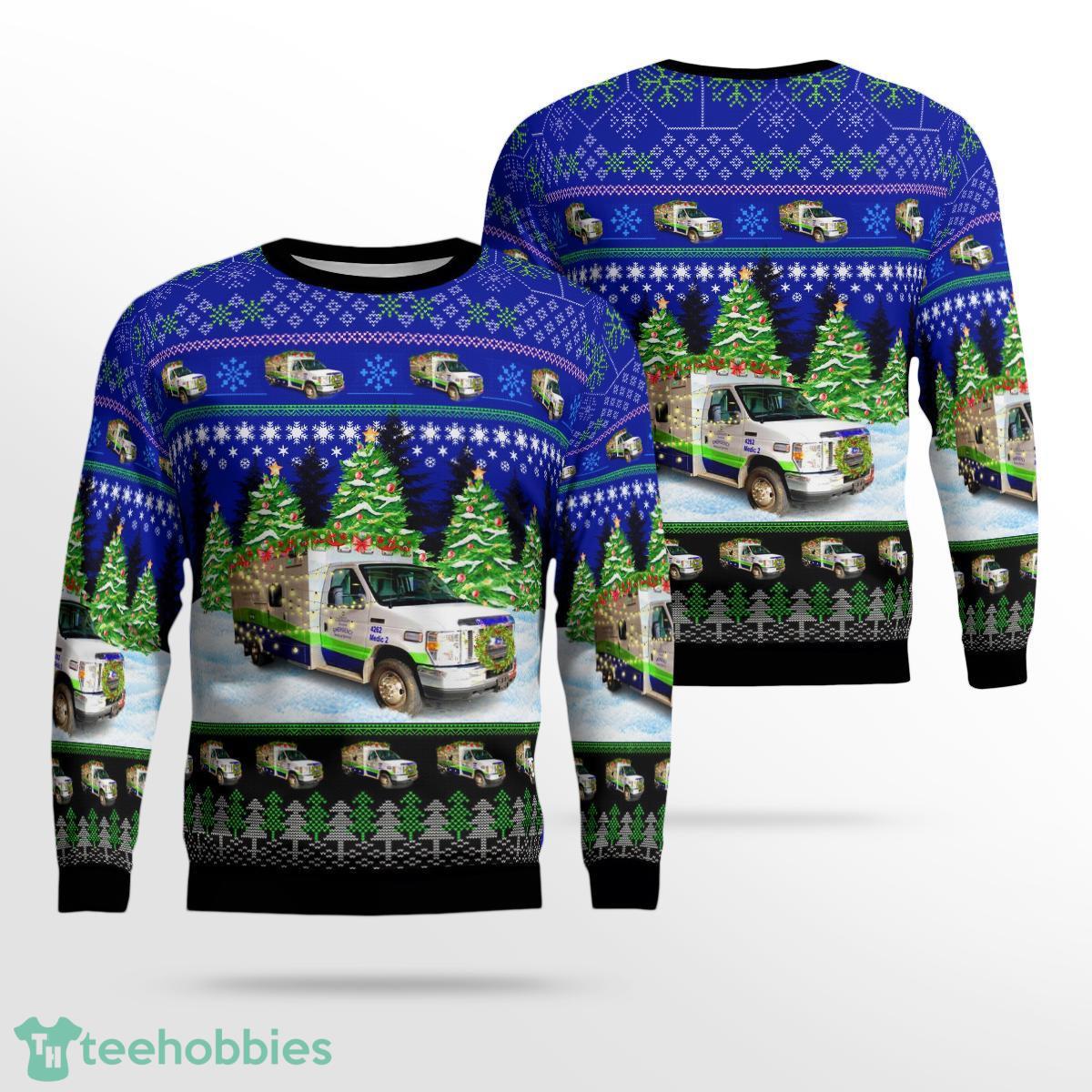 Daviess Community Hospital-Emergency Medical Services Christmas AOP Ugly Sweater Gift For Christmas Product Photo 1