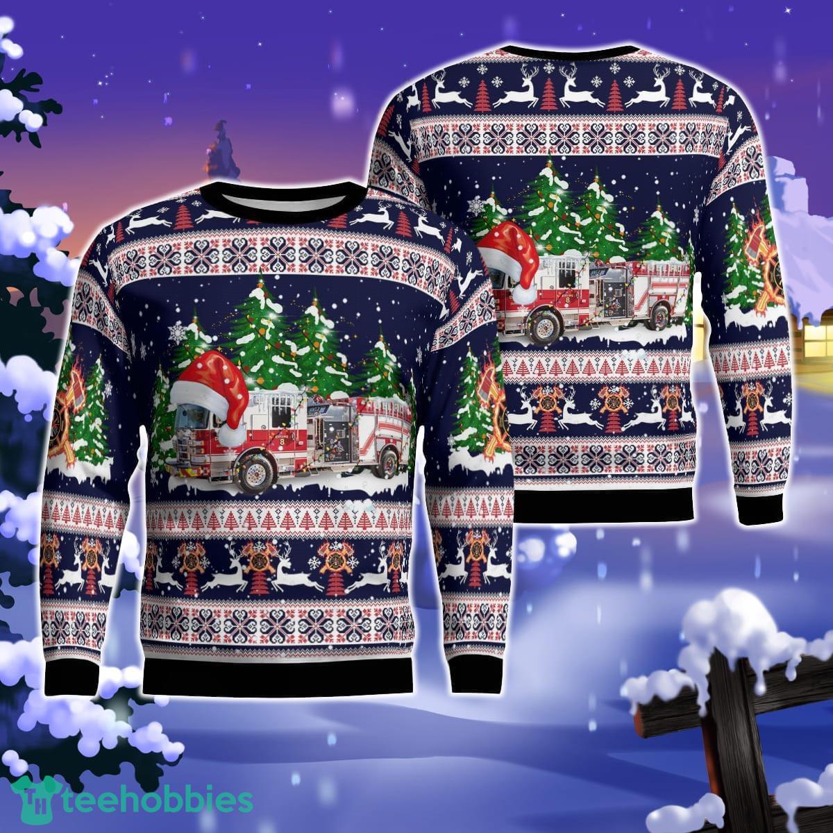 Del Rio, Texas, Del Rio Fire Department AOP Ugly Sweater Gift For Christmas Product Photo 1