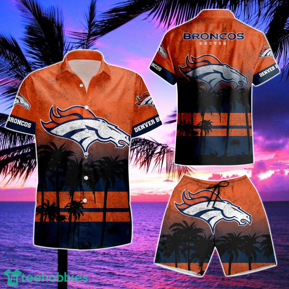 Denver Broncos Custom Name NFL Hawaiian Shirt And Shorts Gift For