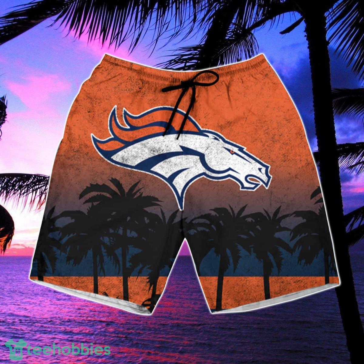 Denver Broncos Custom Name NFL Hawaiian Shirt And Shorts Gift For