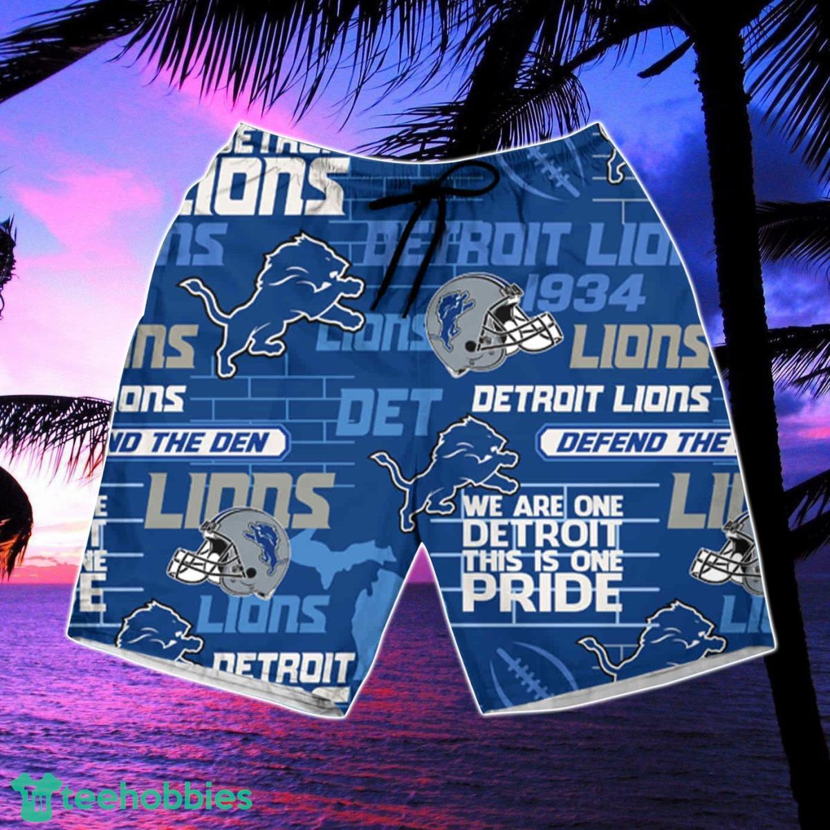 NFL DETROIT LIONS 'defend the Den' Print Football 100% 