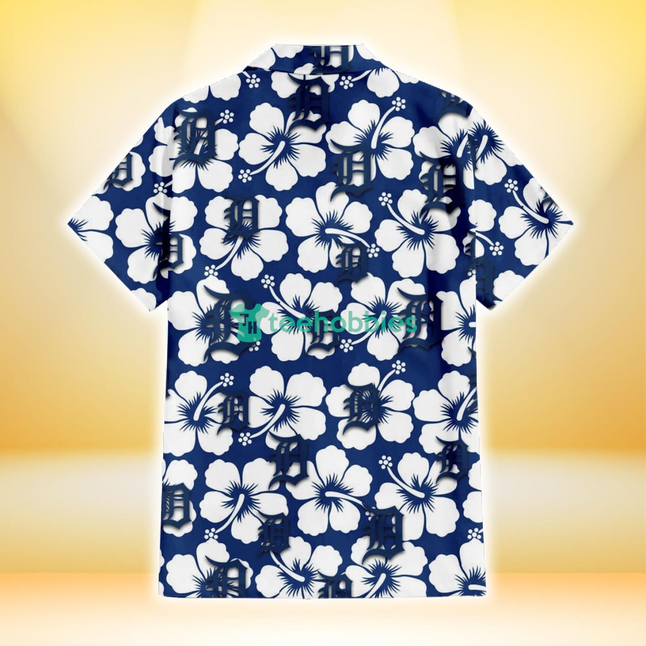 Detroit Tigers Modern White Hibiscus Navy Background 3D Hawaiian Shirt Gift For Fans Product Photo 3 Detroit Tigers Modern White Hibiscus Navy Background 3D Hawaiian Shirt Gift For Fans Product Photo 3