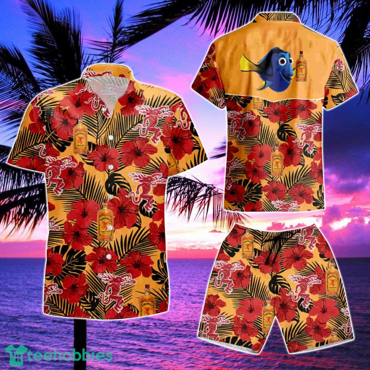 Dory Fireball Cinnamon Whiskey Aop Hawaiian Shirt & Short Product Photo 2