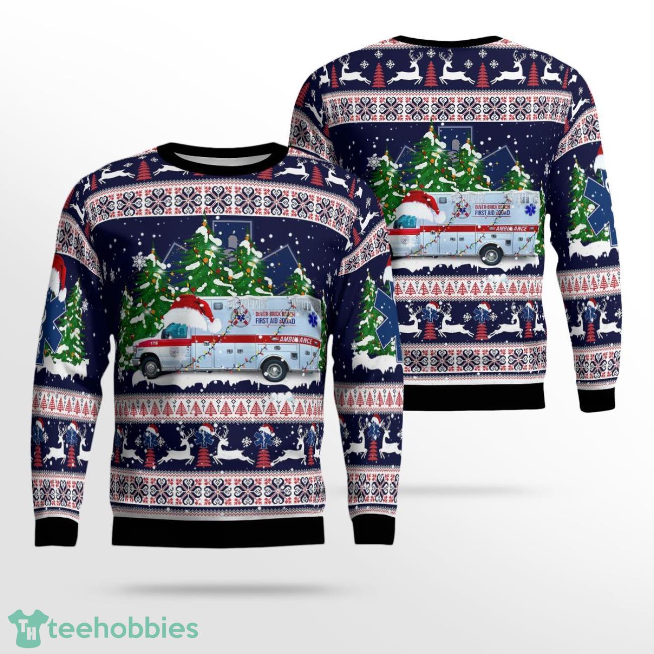 Dover-Brick Beach First Aid Squad Christmas AOP Ugly Sweater Gift For Christmas Product Photo 1
