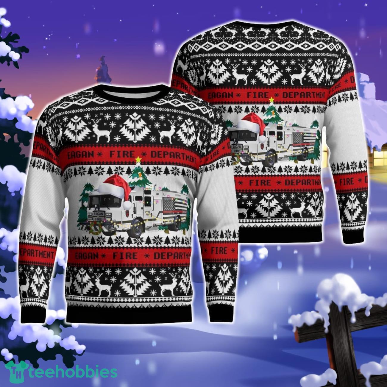 Eagan Fire Department Christmas AOP Ugly Sweater Gift For Christmas Product Photo 1