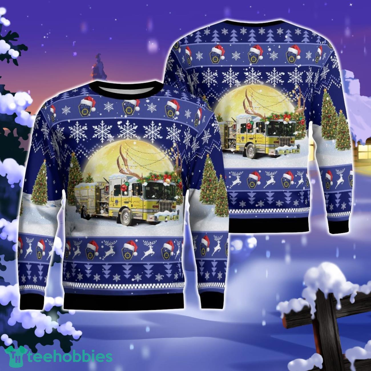 Efland, North Carolina, Efland Fire Department Christmas Ugly Sweater Christmas Gift For Men Women Product Photo 1