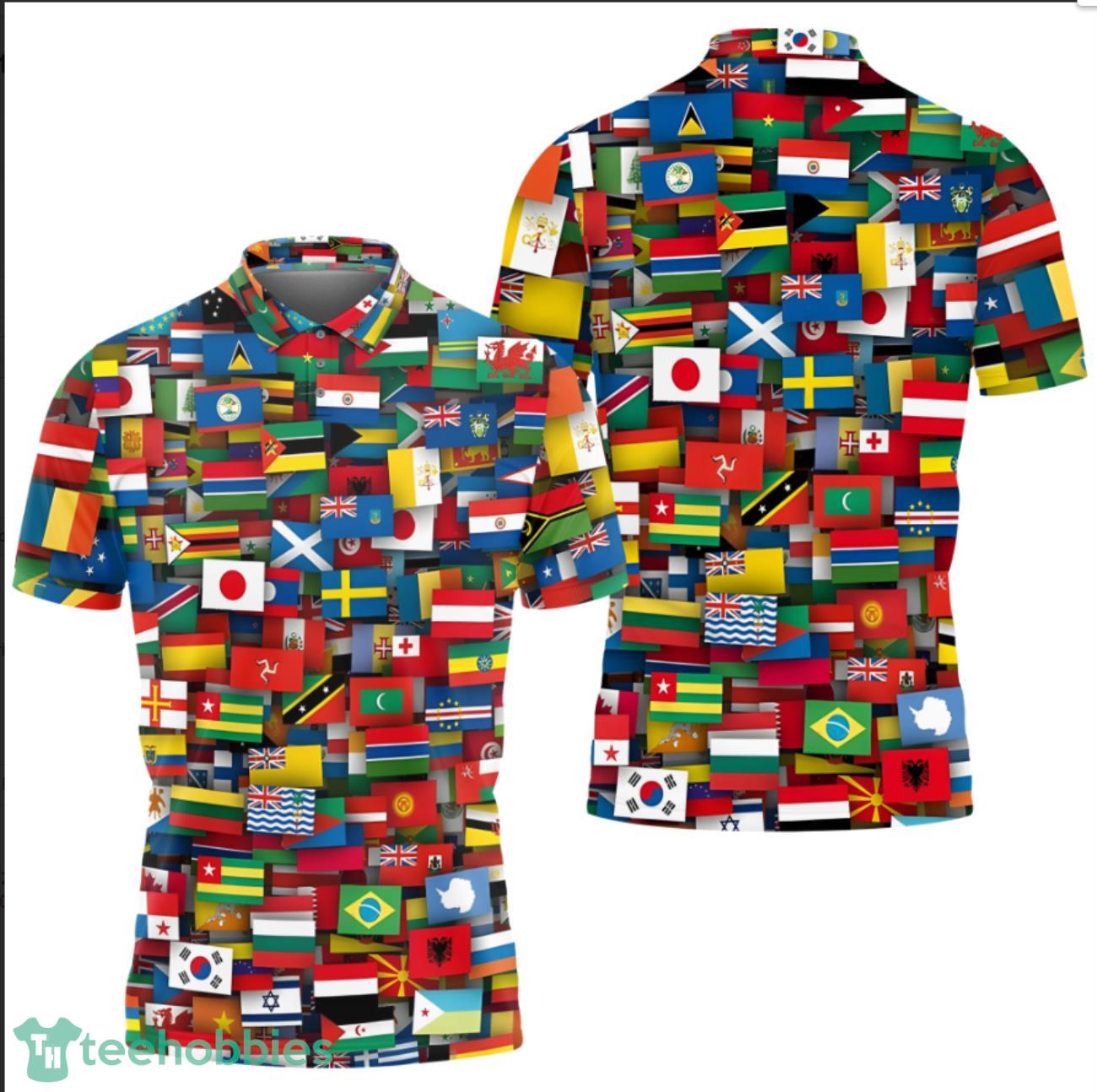 Flags Of All Countries Of The World Polo Shirt For Men Product Photo 1