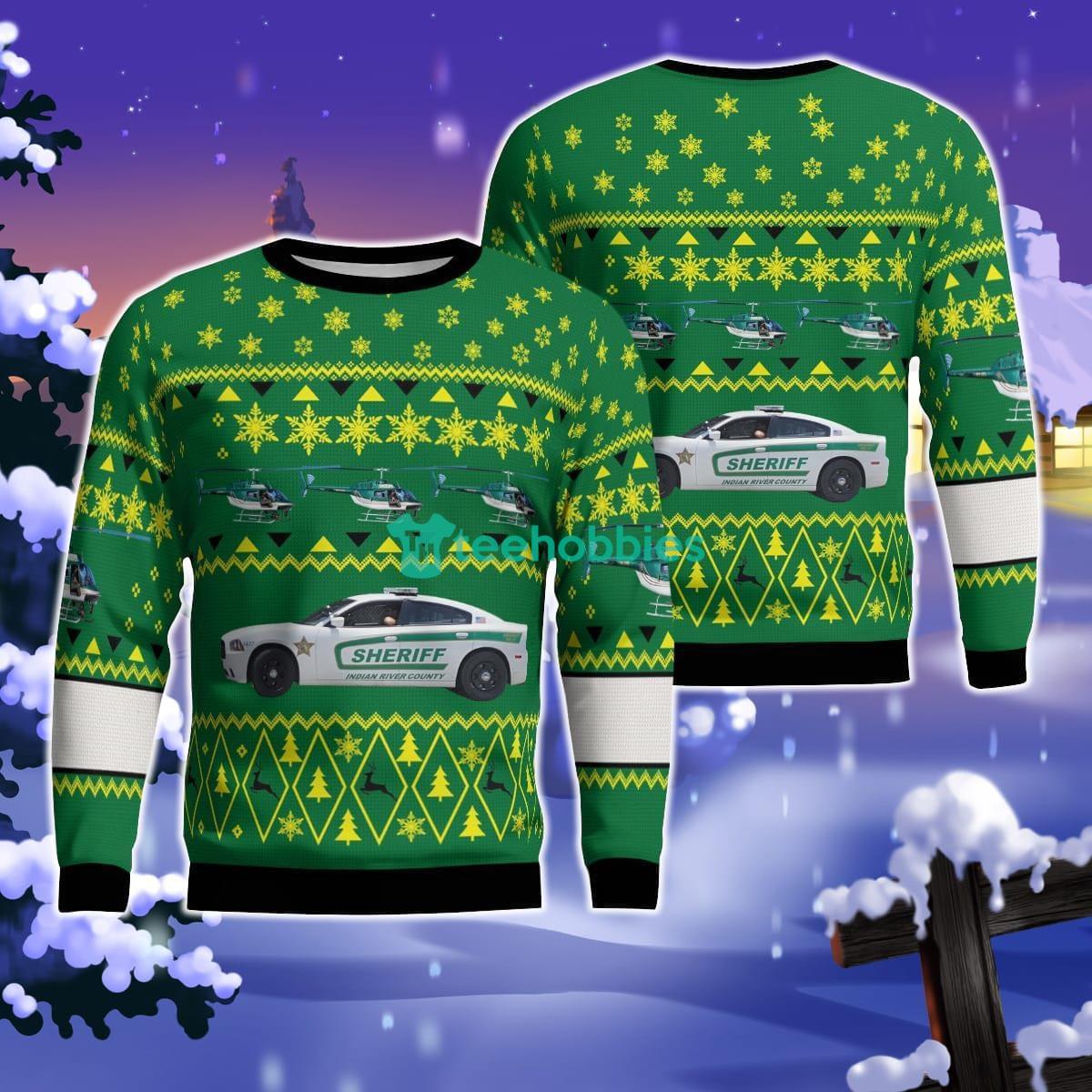 Florida, Indian River County Sheriff Office Christmas AOP Ugly Sweater For Men Women Product Photo 1