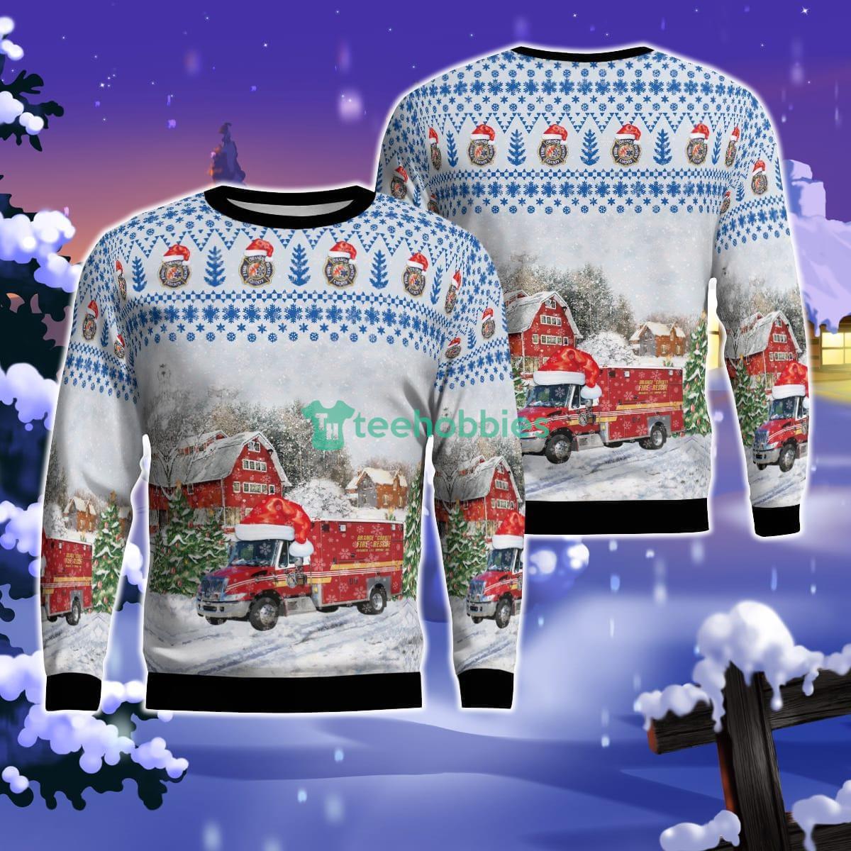 Florida, Orange County Fire Rescue Paramedic Christmas Ugly Sweater For Men Women Product Photo 1