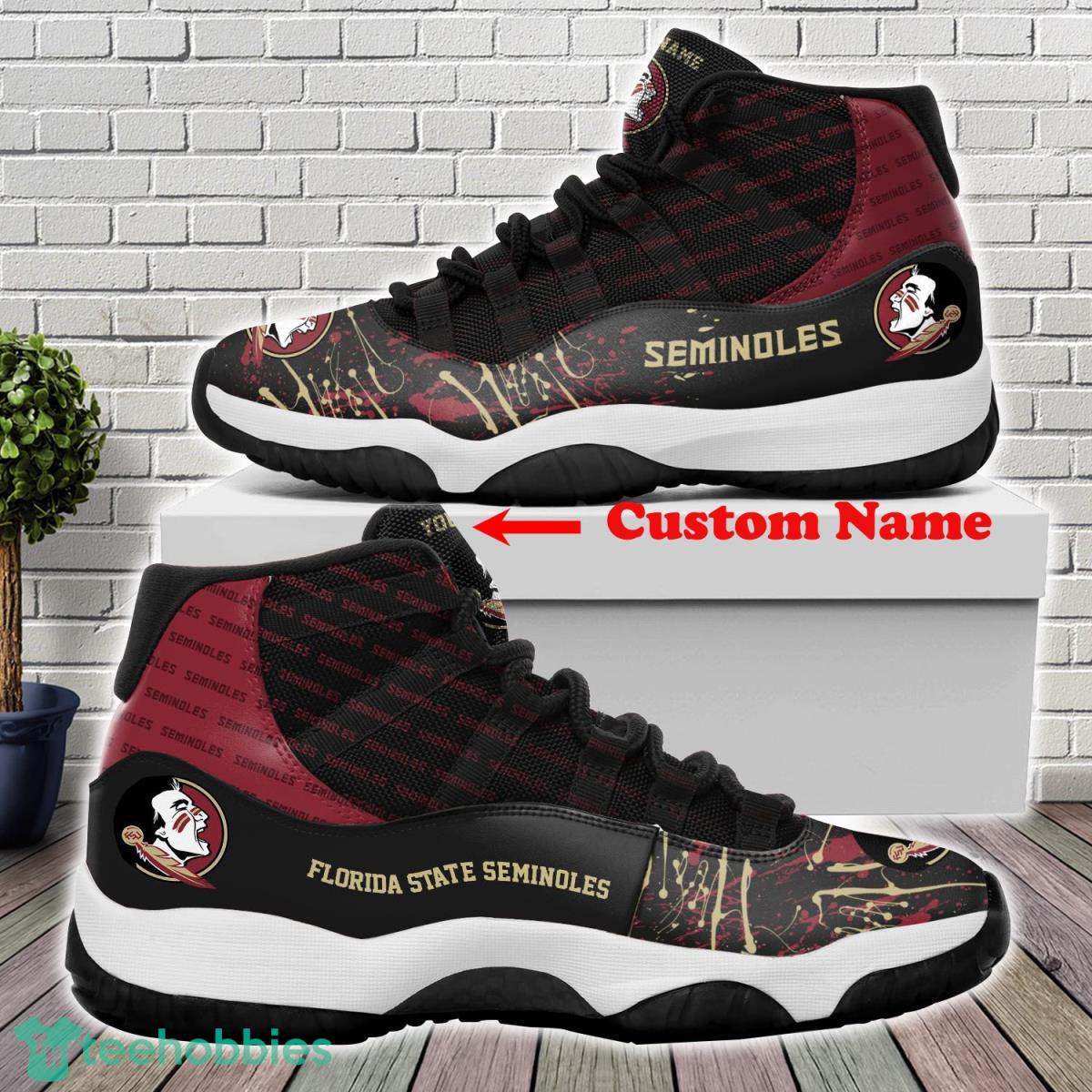 Florida State Seminoles Custom Name Air Jordan 11 Sneakers For Fans Product Photo 1