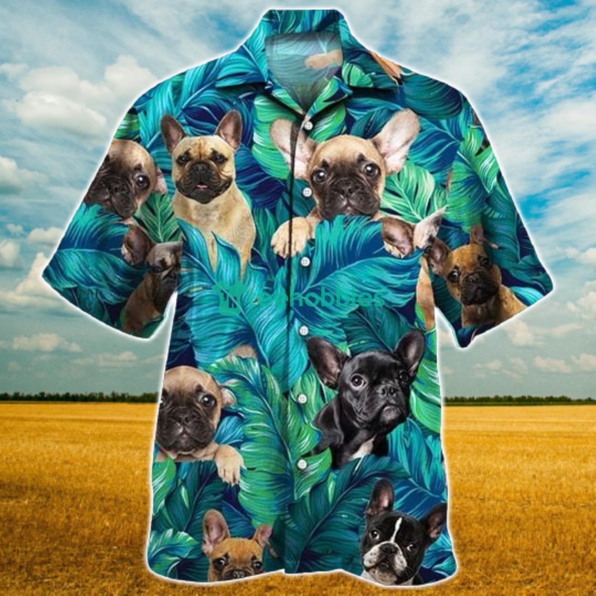 French Bulldog Dog Lovers Hawaiian Style For Summer All Printed 3D Hawaiian Shirt For Men Women Product Photo 1