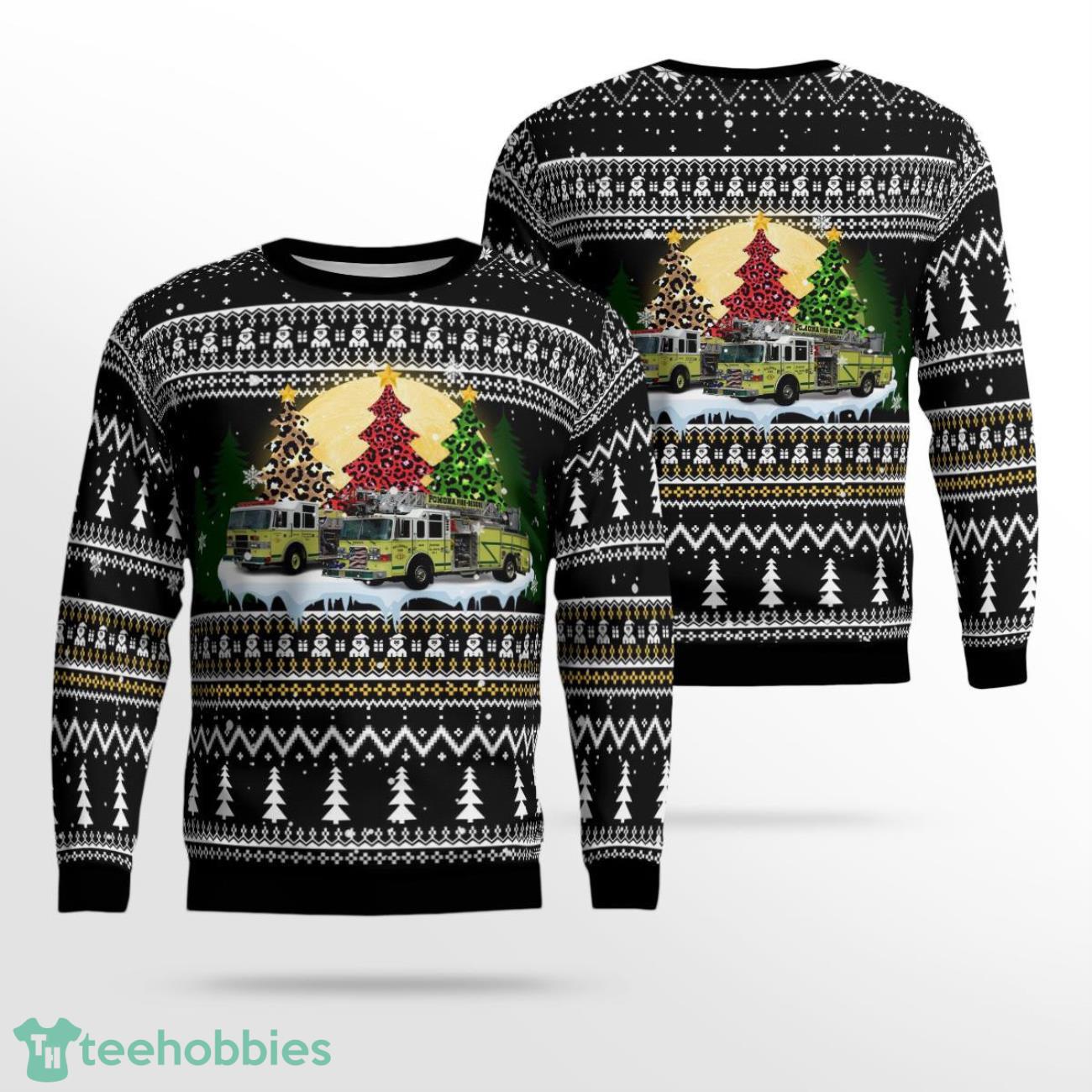 Galloway Township Fire Department  Pomona Volunteer Fire Company No. 3 Christmas Ugly Sweater Product Photo 1