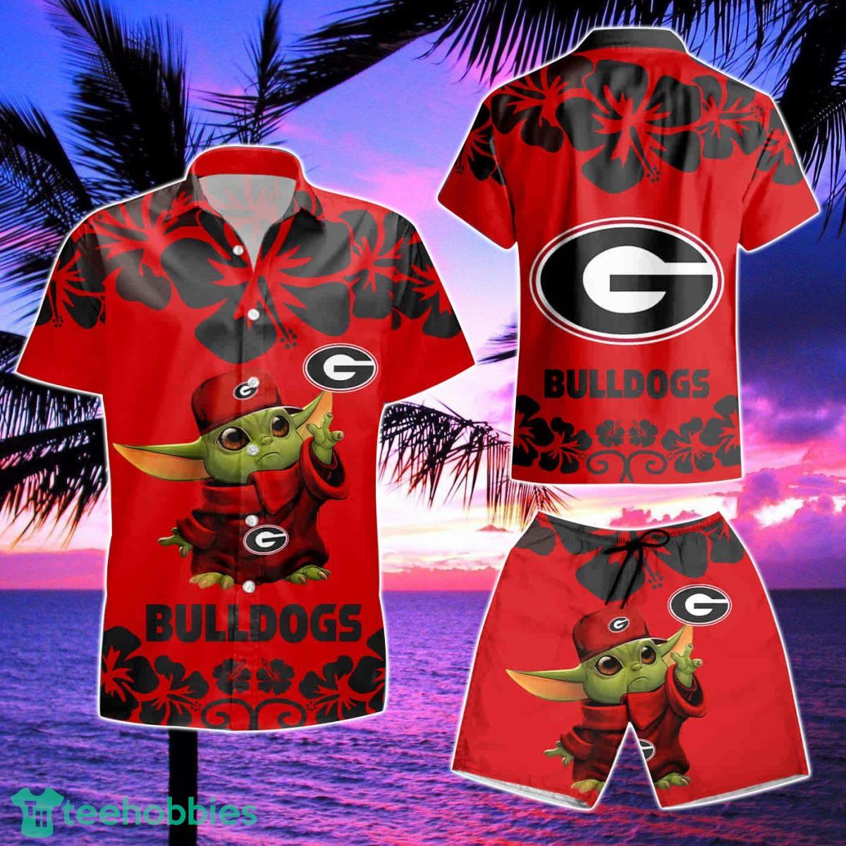 Georgia Bulldogs Baby Yoda Hawaiian Shirt & Short Product Photo 2