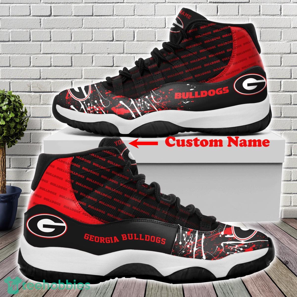 Georgia Bulldogs Football Team Air Jordan 11 Custom Name Sneakers Gift For Fans Product Photo 1