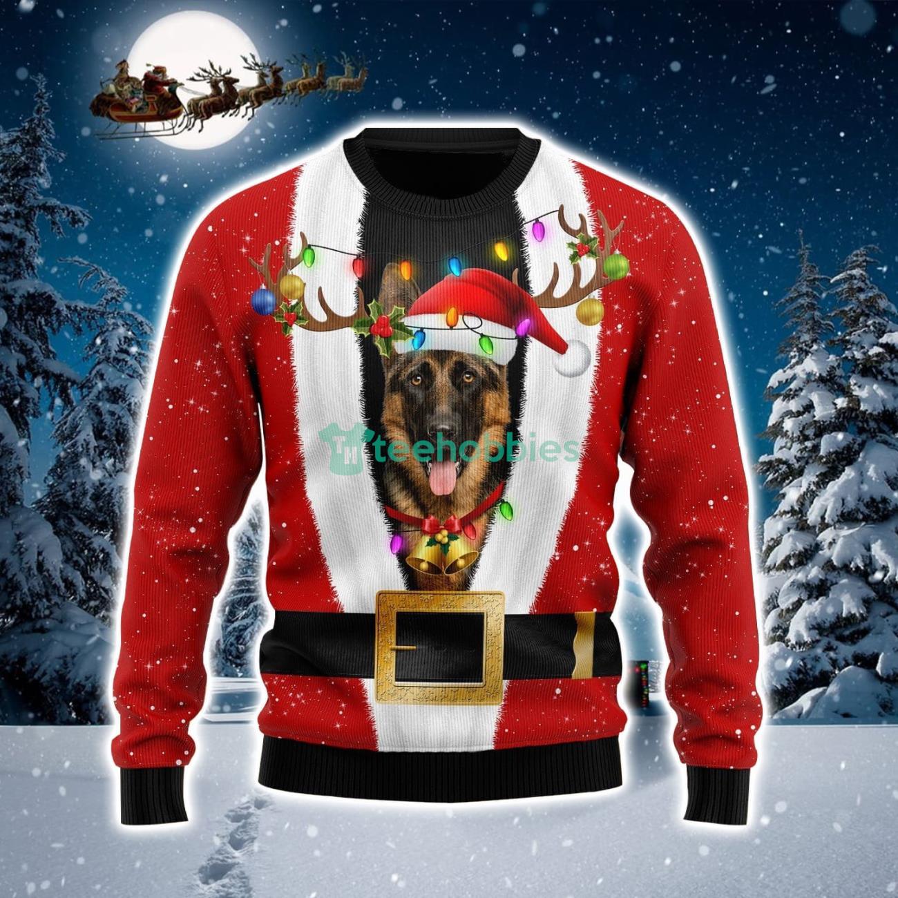 German Shepherd Christmas Ugly Christmas Sweater Product Photo 1