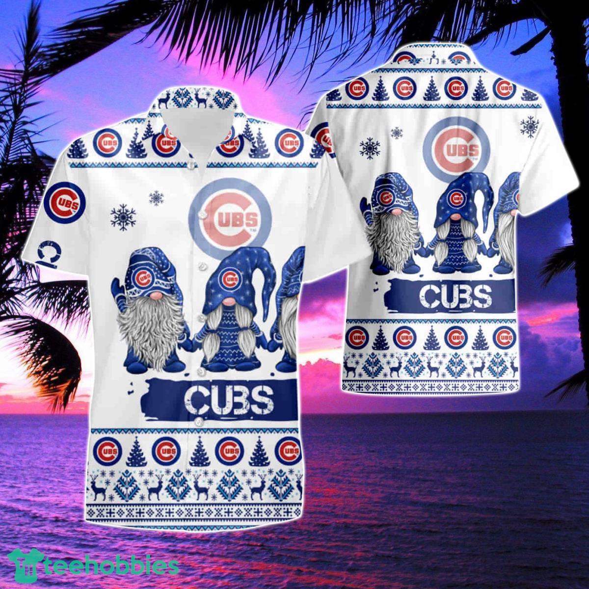 Gnomes Chicago Cubs Christmas 3D Summer Hawaiian Shirt And Short Product Photo 1