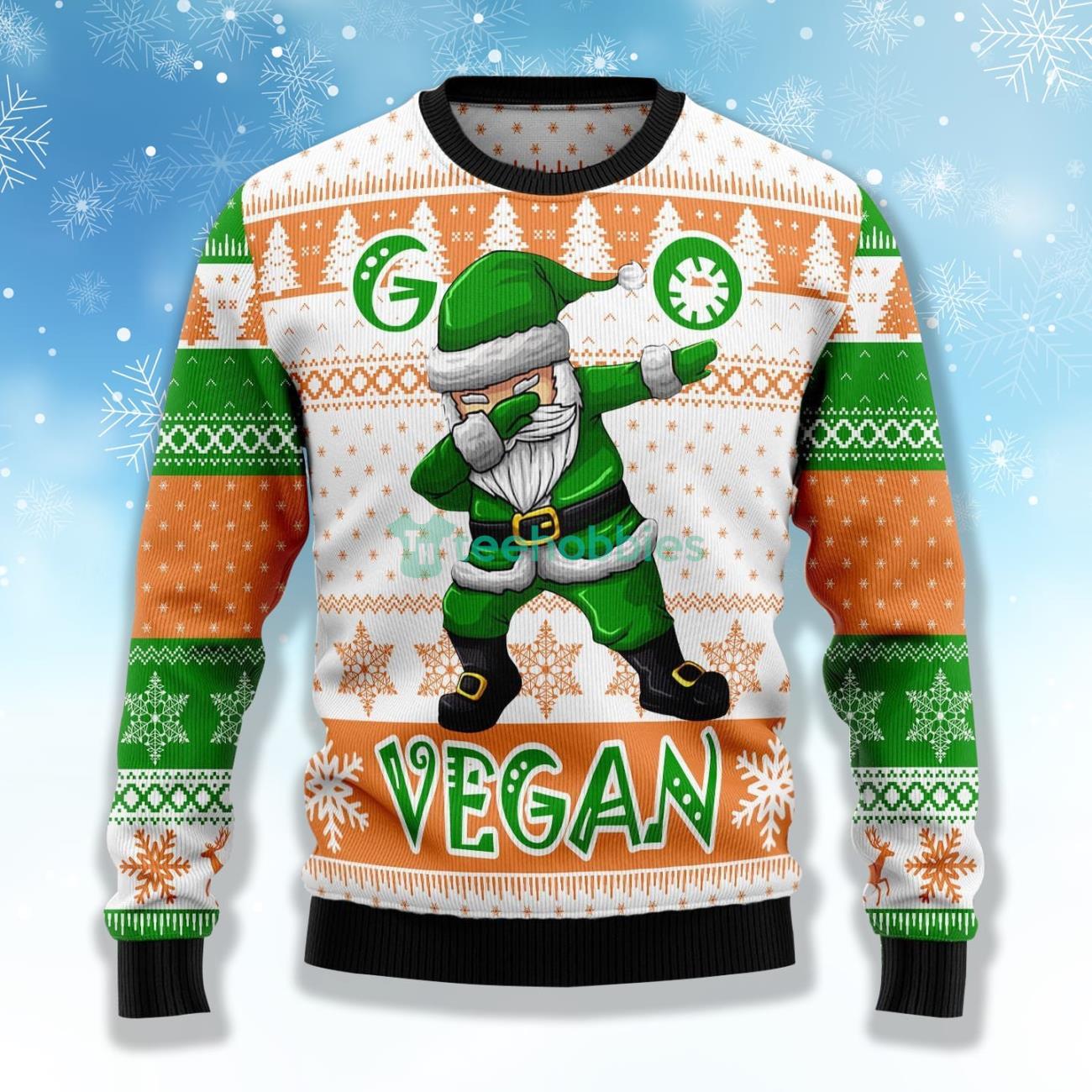 Go Vegan With Santa Ugly Christmas Sweater Product Photo 1