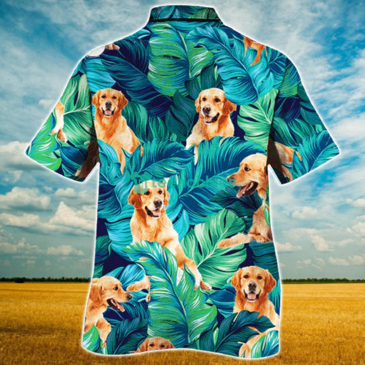 Golden Retriever Dog Lovers Hawaiian Style For Summer All Printed 3D Hawaiian Shirt For Men Women Product Photo 2