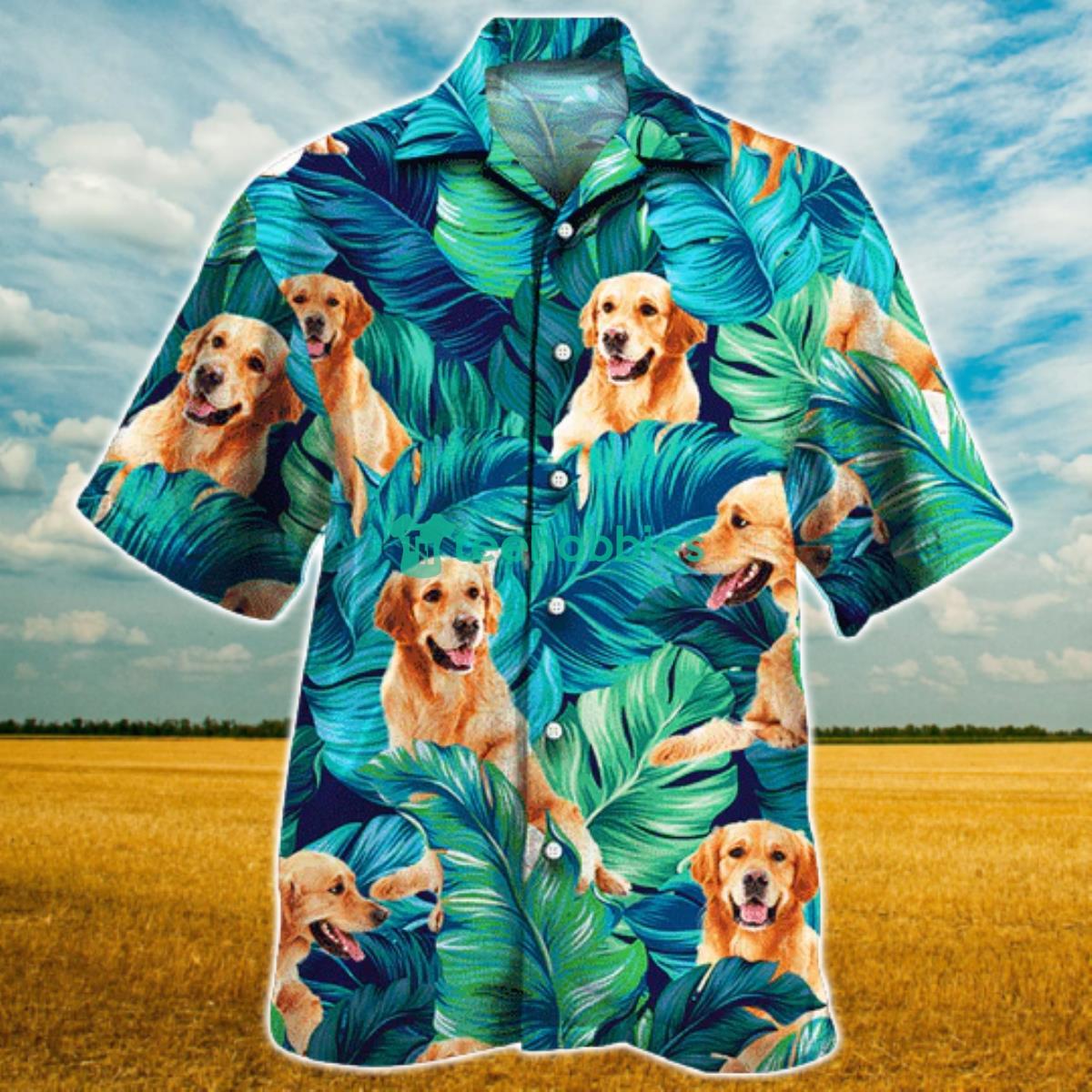 Golden Retriever Dog Lovers Hawaiian Style For Summer All Printed 3D Hawaiian Shirt For Men Women Product Photo 1