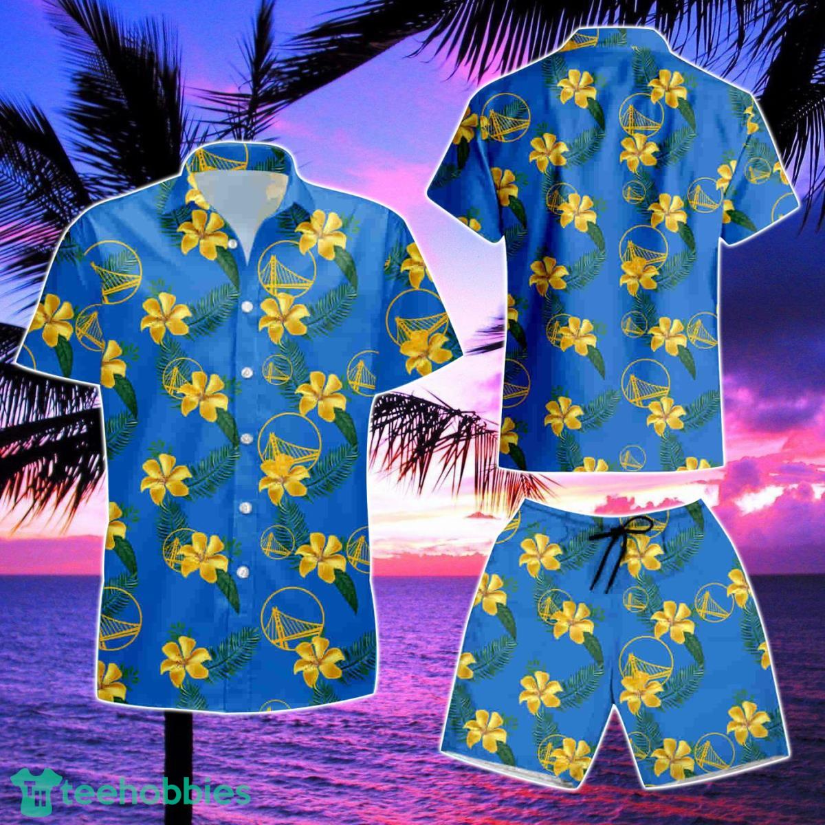 Golden State Warriors Hawaiian Shirt & Short Product Photo 2