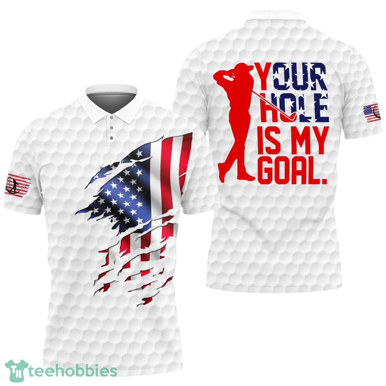 Golfing Your Hole Is My Goal Golfer Golf Polo Shirt Product Photo 1