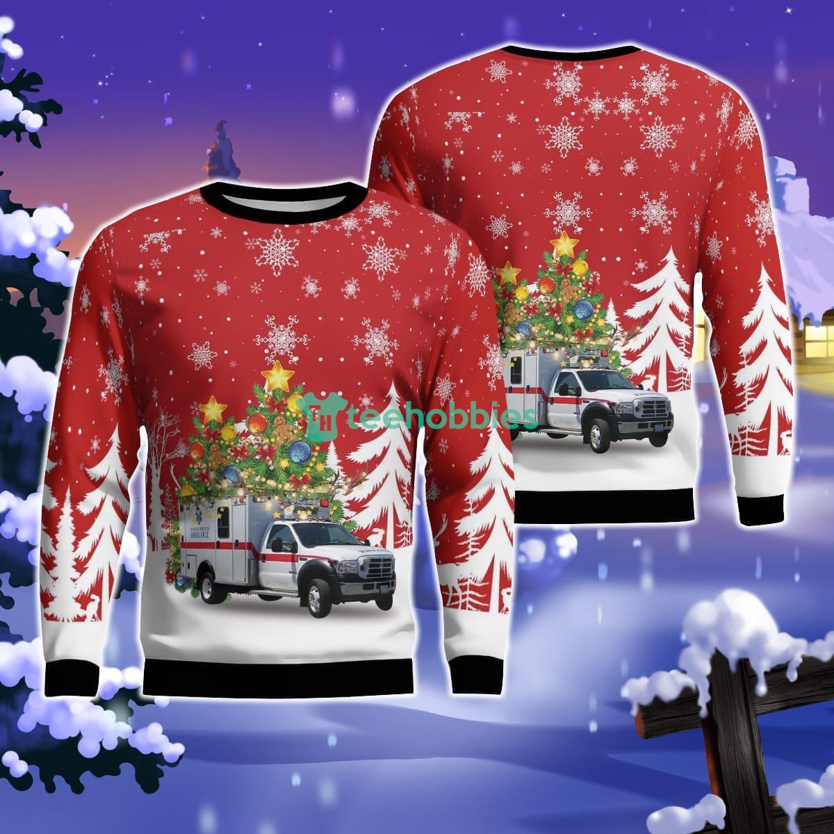 Guardian Elite Medical Services (GEMS) Christmas AOP Ugly Sweater For Men Women Product Photo 1 Guardian Elite Medical Services (GEMS) Christmas AOP Ugly Sweater For Men Women Product Photo 1