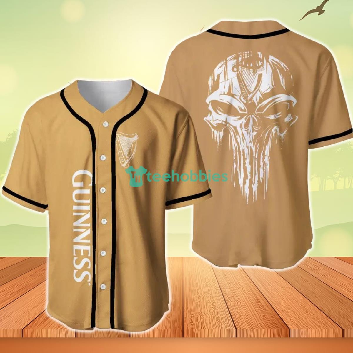 Guinness Beer Skull Baseball Jersey Product Photo 1