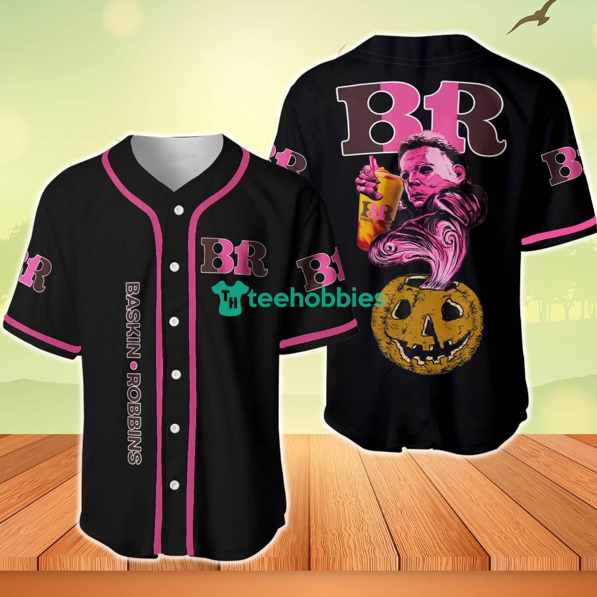 Halloween Costume Horror Baskin Robbins Michael Myers Baseball Jersey Product Photo 1