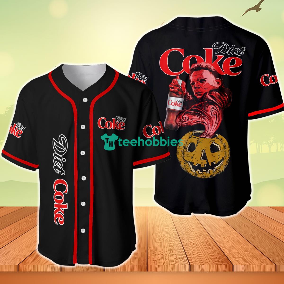 Halloween Costume Horror Diet Coke Michael Myers Baseball Jersey Product Photo 1