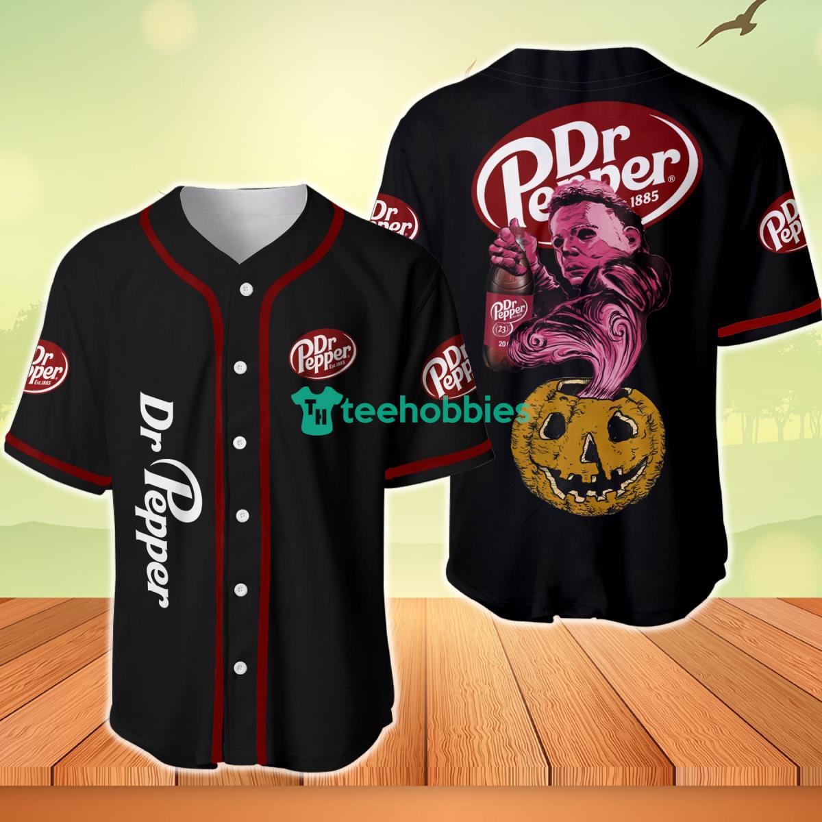 Halloween Costume Horror Dr Pepper Michael Myers Baseball Jersey Product Photo 1