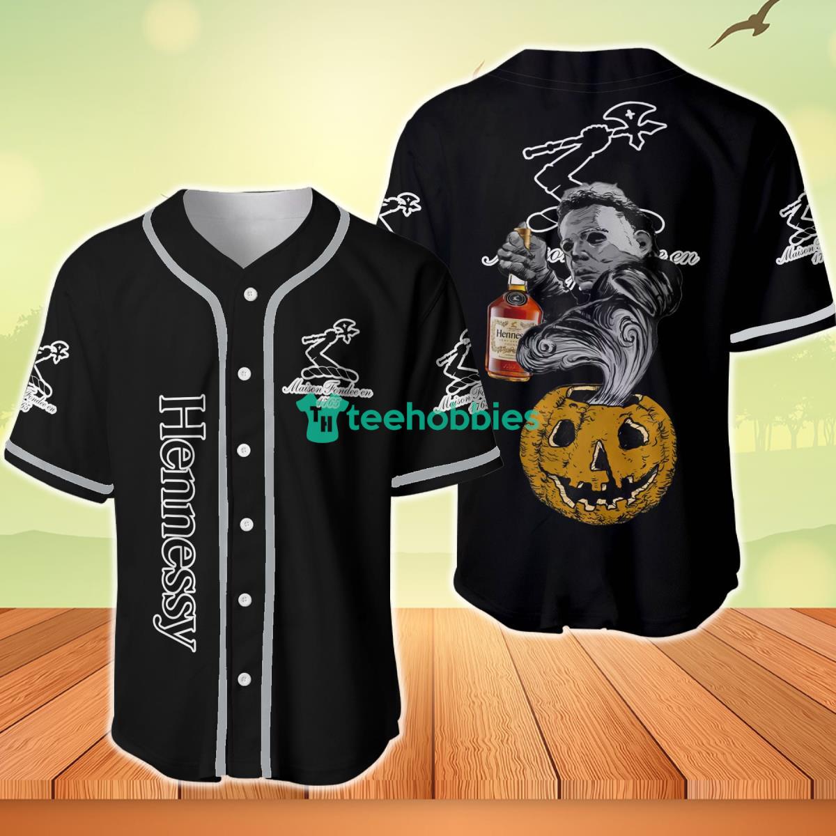 Halloween Costume Horror Hennessy Cognac Michael Myers Baseball Jersey Product Photo 1