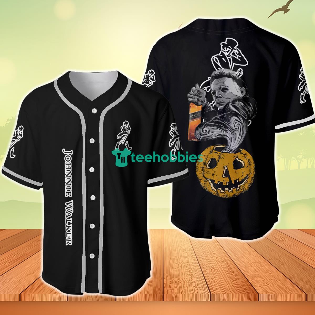 Halloween Costume Horror Johnnie Walker Michael Myers Baseball Jersey Product Photo 1