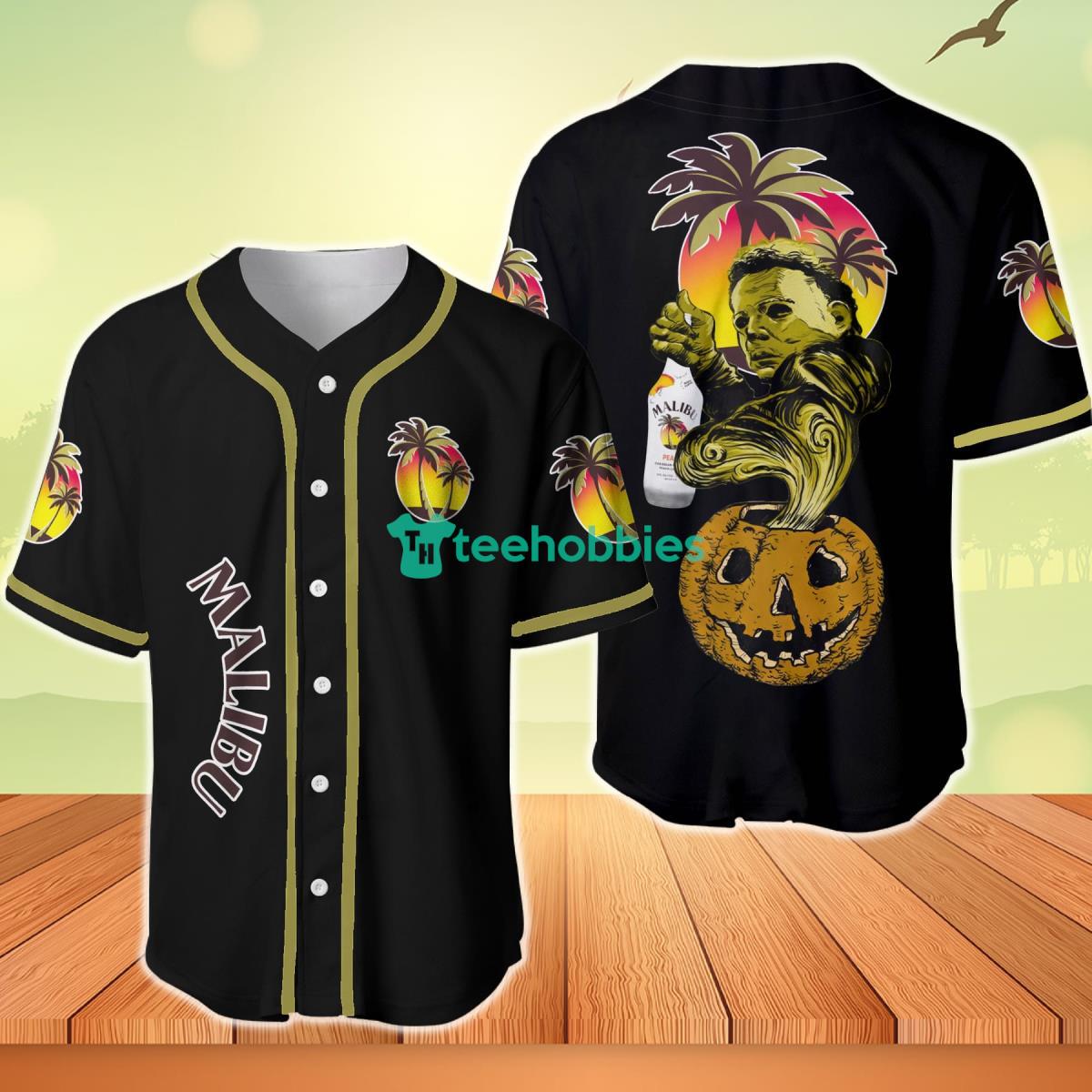 Halloween Costume Horror Malibu Rum Michael Myers Baseball Jersey Product Photo 1