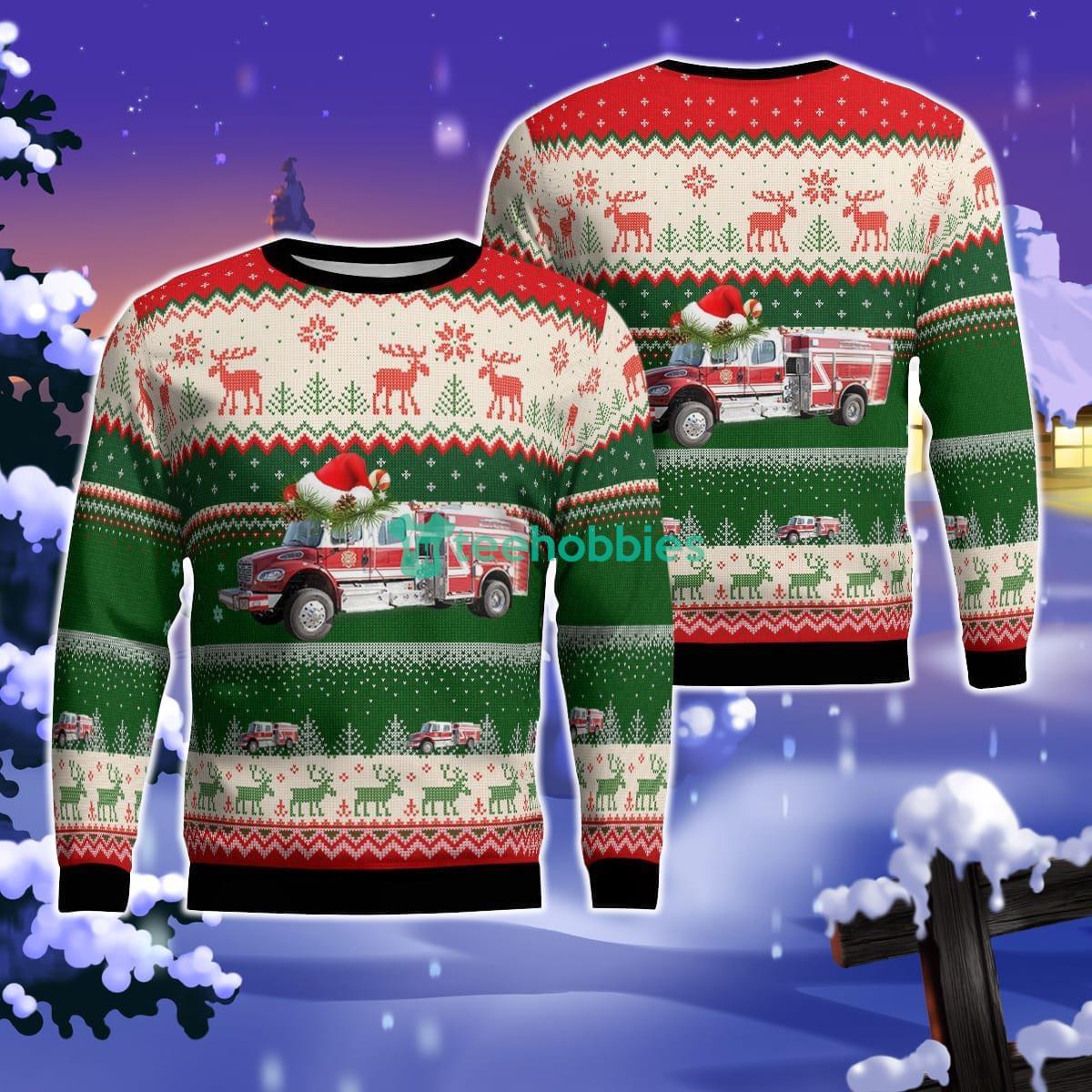 Heber City, Utah, Wasatch County Fire District AOP Ugly Sweater Gift For Christmas Product Photo 1 Heber City, Utah, Wasatch County Fire District AOP Ugly Sweater Gift For Christmas Product Photo 1