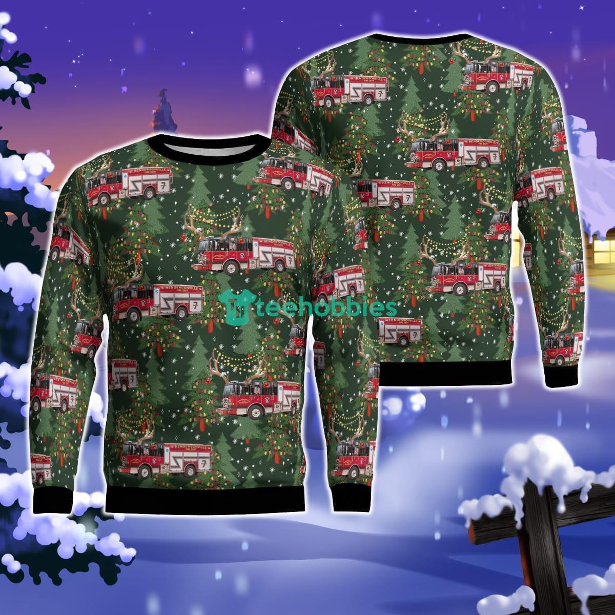 Hendersonville, Tennessee, Hendersonville Fire Department AOP Ugly Sweater Gift For Christmas Product Photo 1 Hendersonville, Tennessee, Hendersonville Fire Department AOP Ugly Sweater Gift For Christmas Product Photo 1