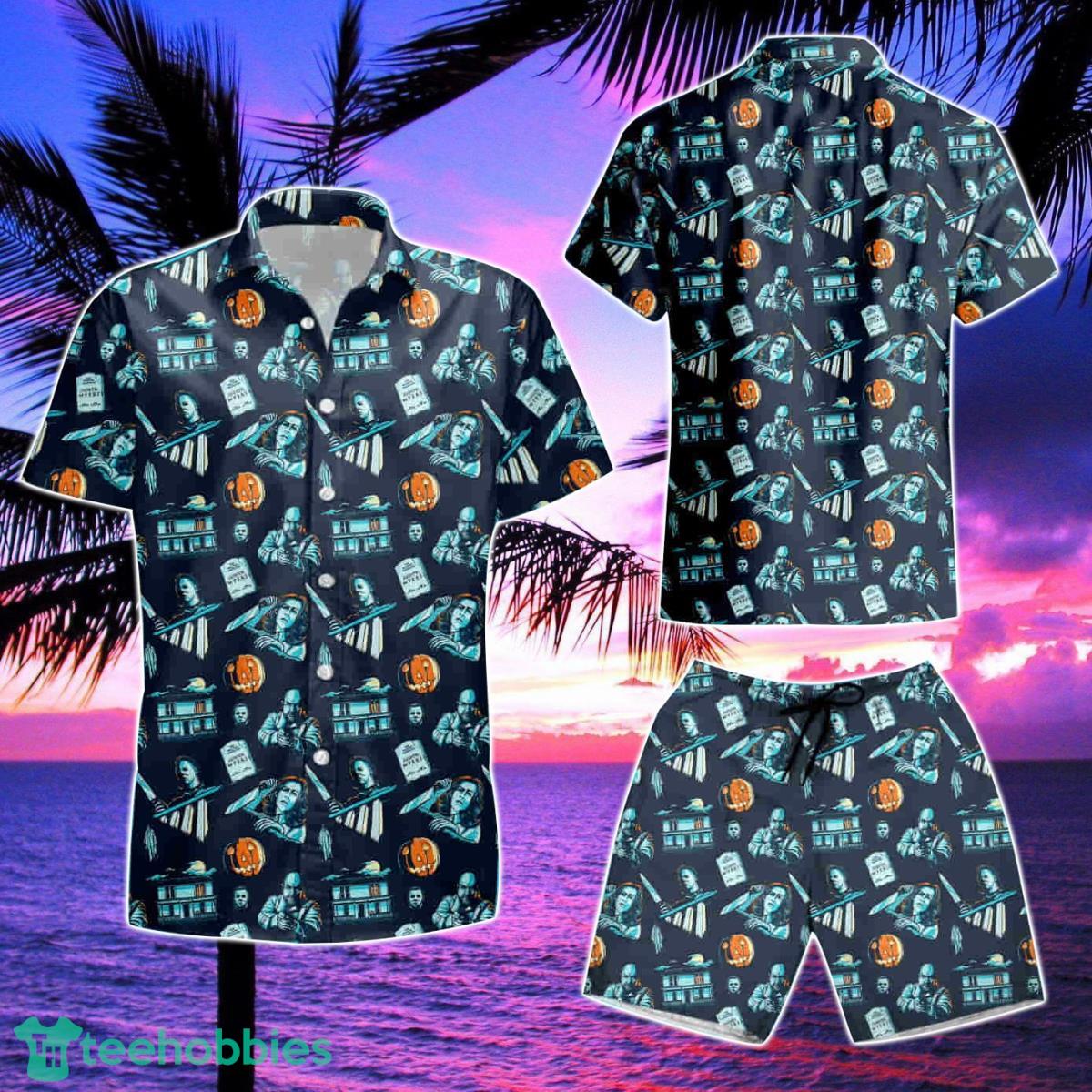 Horror Movie Halloween Hawaiian Shirt & Short Product Photo 2
